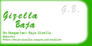 gizella baja business card